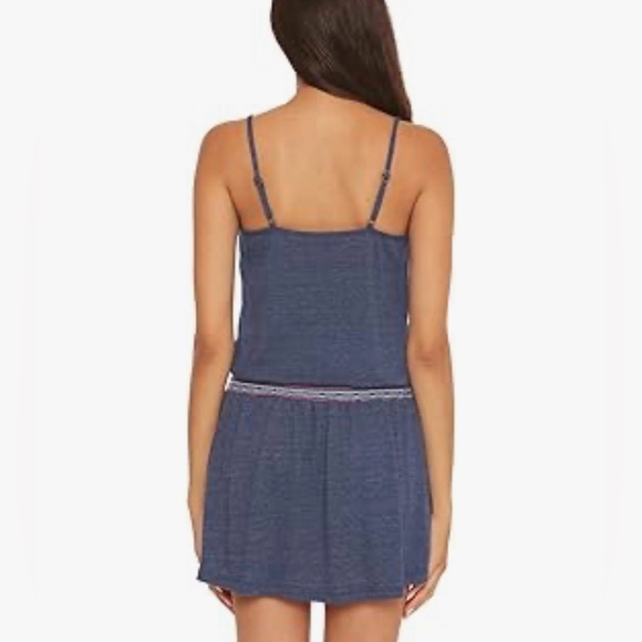 Soluna Swim Sunset Smocked Dress Coverup in Navy - Picture 2 of 5